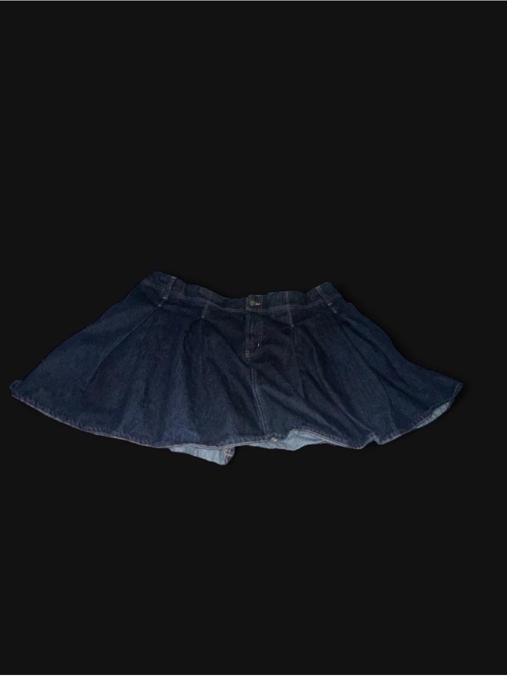 Old Navy Dark Blue Mini Denim Circle Skirt